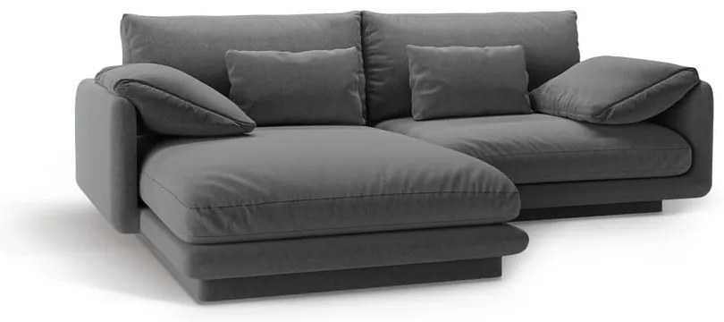Sötétszürke sarokkanapé (bal oldali) Torino – Micadoni Home