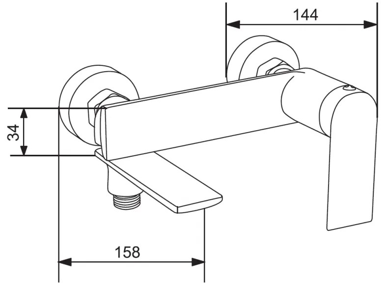 Mexen Zero DS70 fürdőszett, fekete, 7113DS70-70