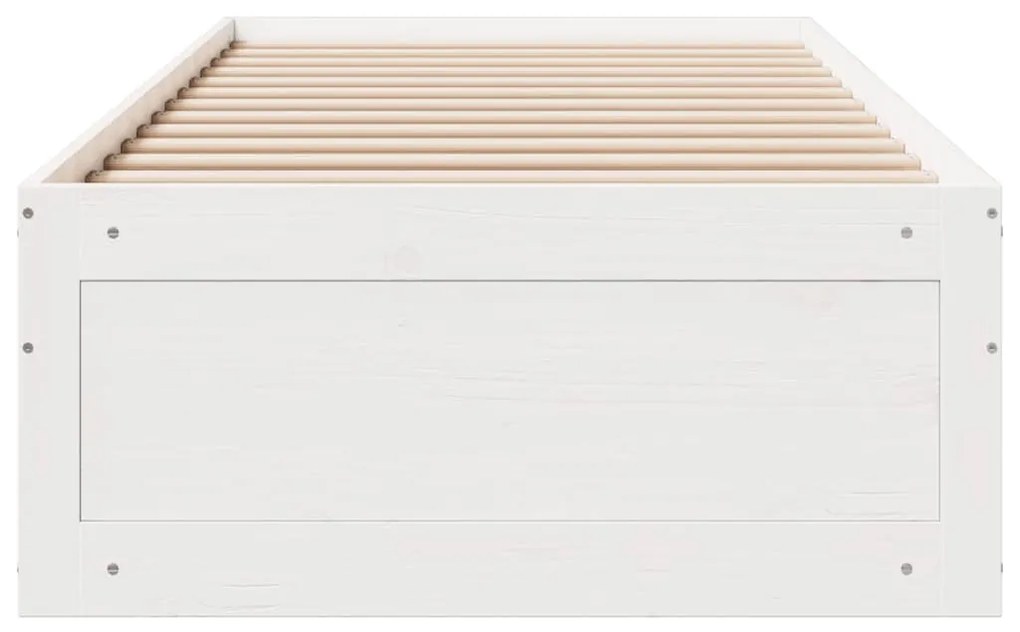 fehér tömör fenyőfa fiókos ágykeret matrac nélkül 90 x 200 cm