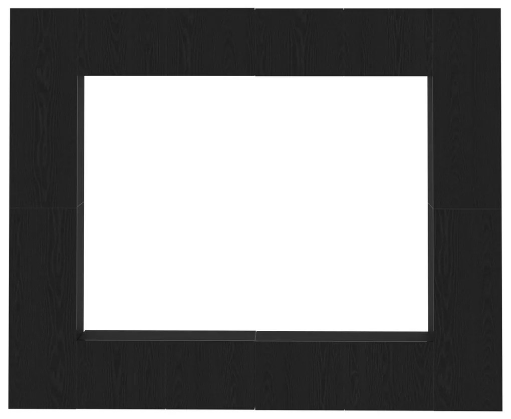TV szekrény 8 pcs Fekete 221 x 30 x 180 cm Faanyag