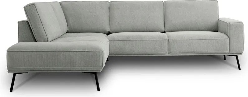 Világosszürke zsenília sarokkanapé (bal oldali-L alakú) Amsterdam – Scandic