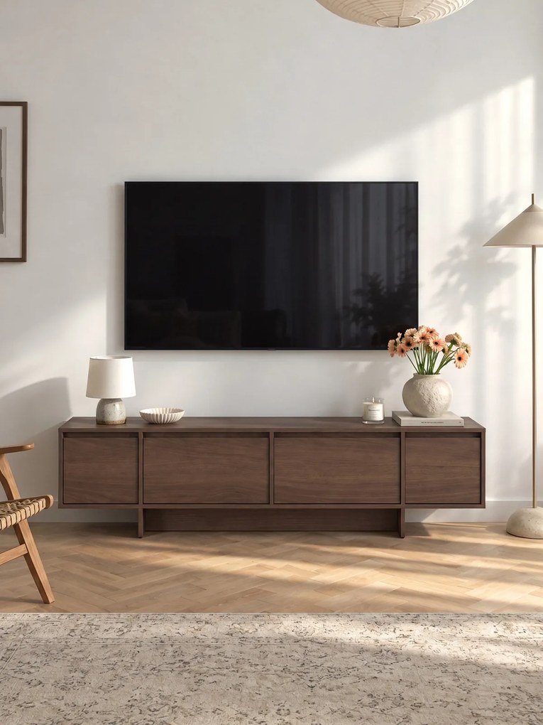 Zolia négyajtós TV szekrény 180 cm - elegant dió