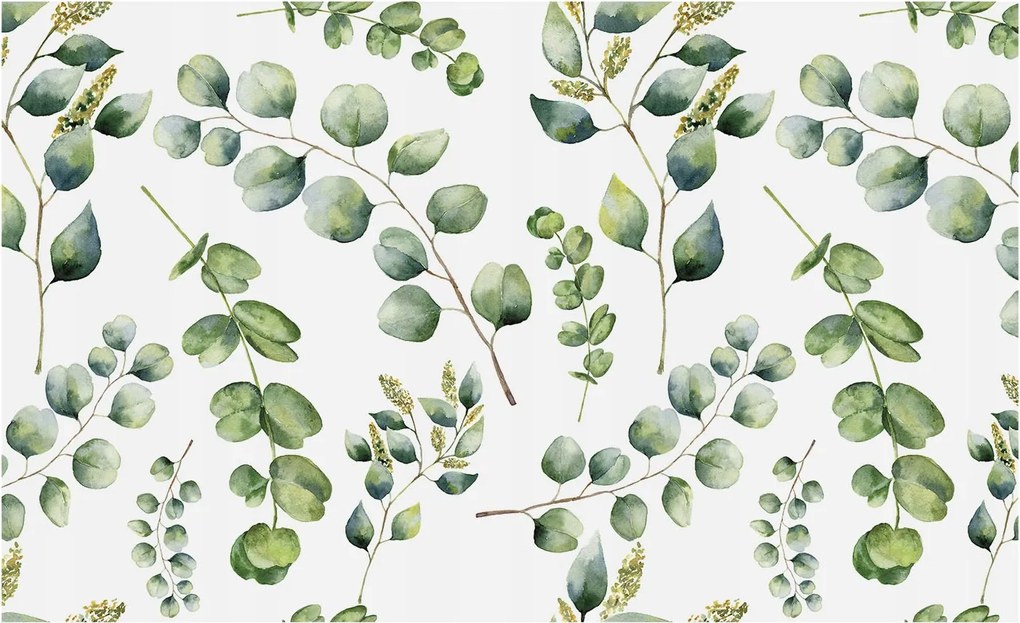 Divatos Flizelin Tapéta Ragasztóval Fali 3D Zöld levelek 416x254 Ragasztó