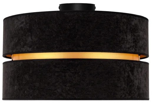 Duolla - Mennyezeti lámpa DUO 1xE27/40W/230V átm. 40 cm fekete/arany