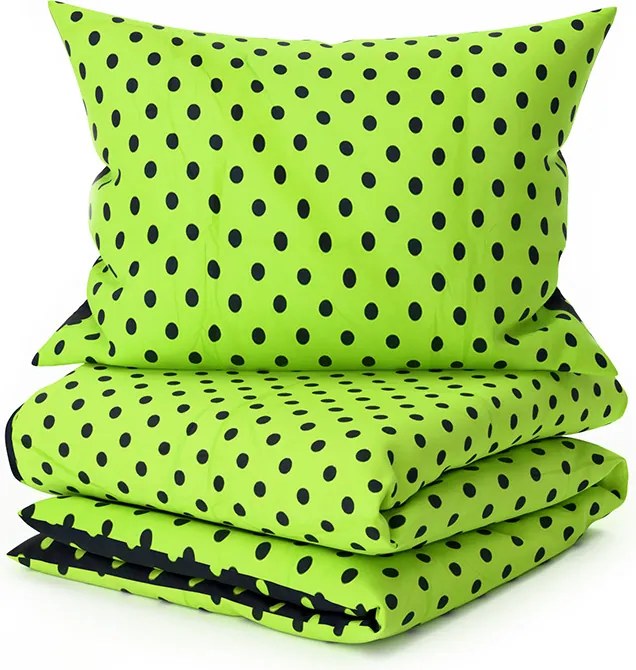 Krepp ágynemű COLAM GREEN POLY zöld Ágyneműhuzat mérete: 70 x 90 cm | 140 x 200 cm