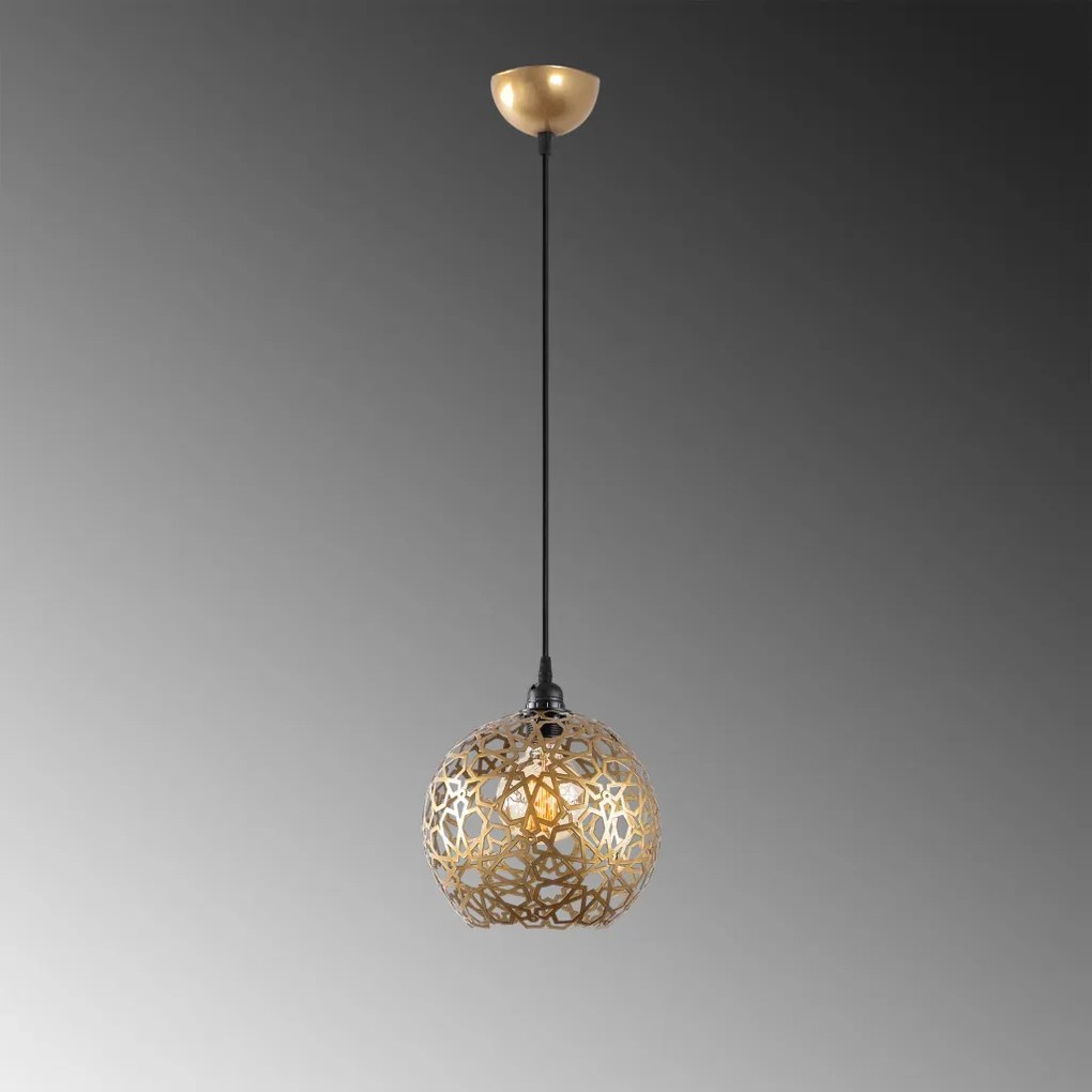 Selcuklu MR-785-1 arany fém függőlámpa, Ø25 cm