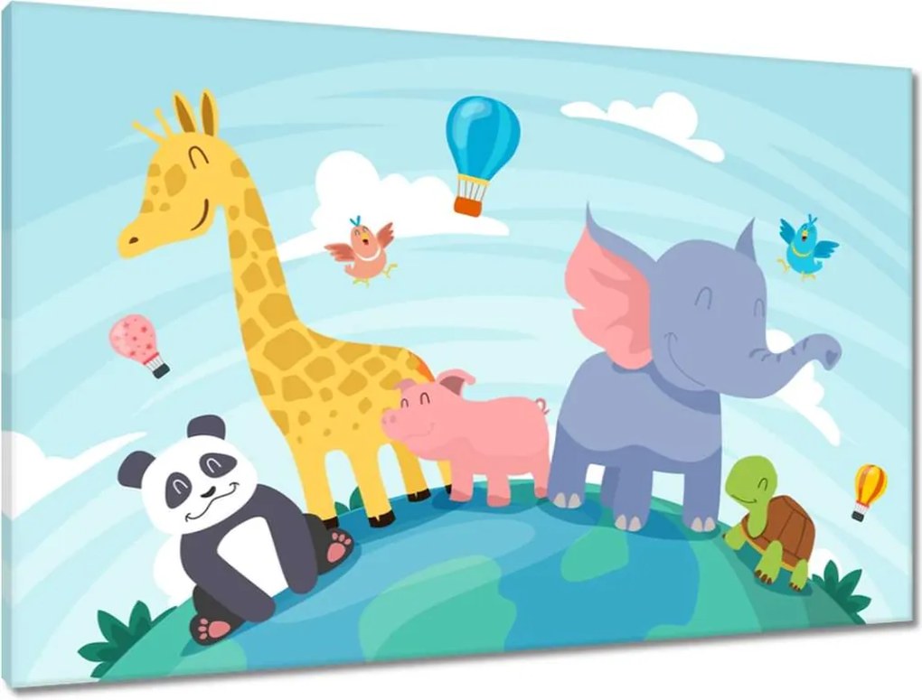 Vászonkép 90x60 Állatok a gyerekszobába