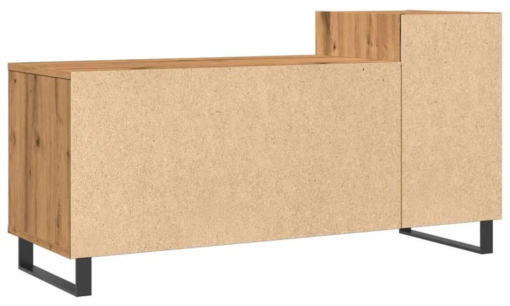 kézműves tölgy színű szerelt fa TV-szekrény 100x35x55 cm