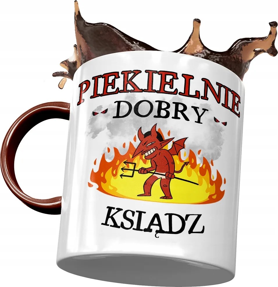 Bordó Bögre A Papnak Pokolian Jó Ajándék Nyomtatott Fotóval