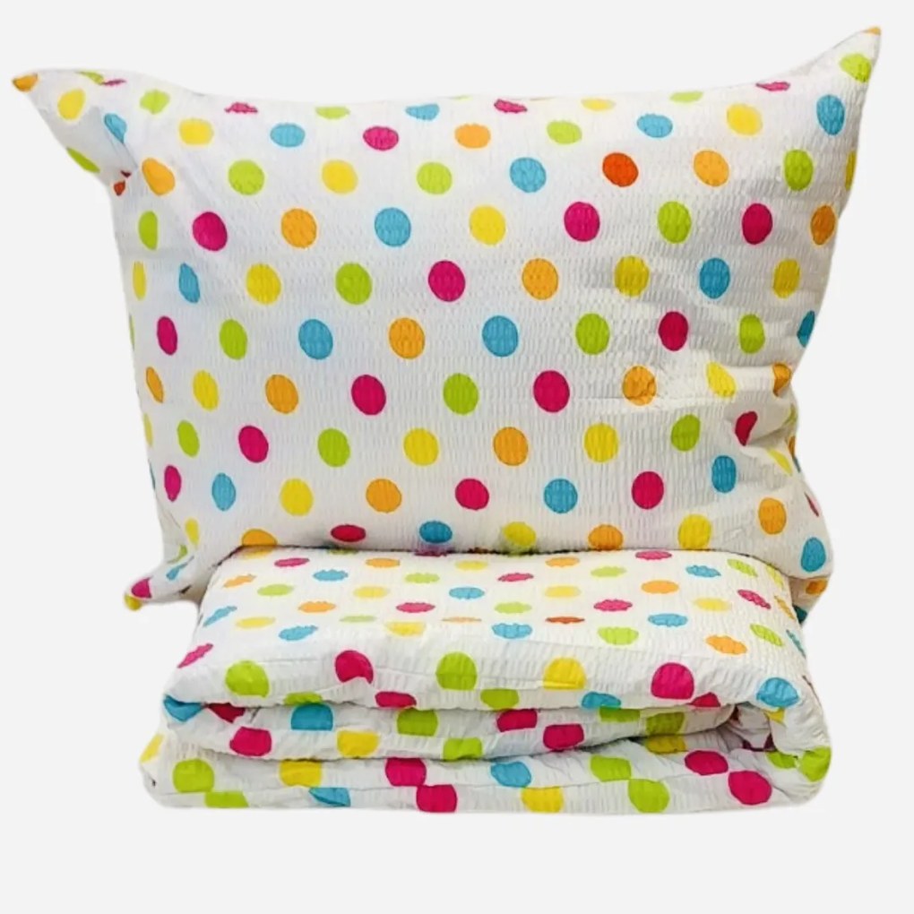 Rainbow krepp lapok TiaHome - 1x Párna 90x70cm, 1x Paplan 140x200cm