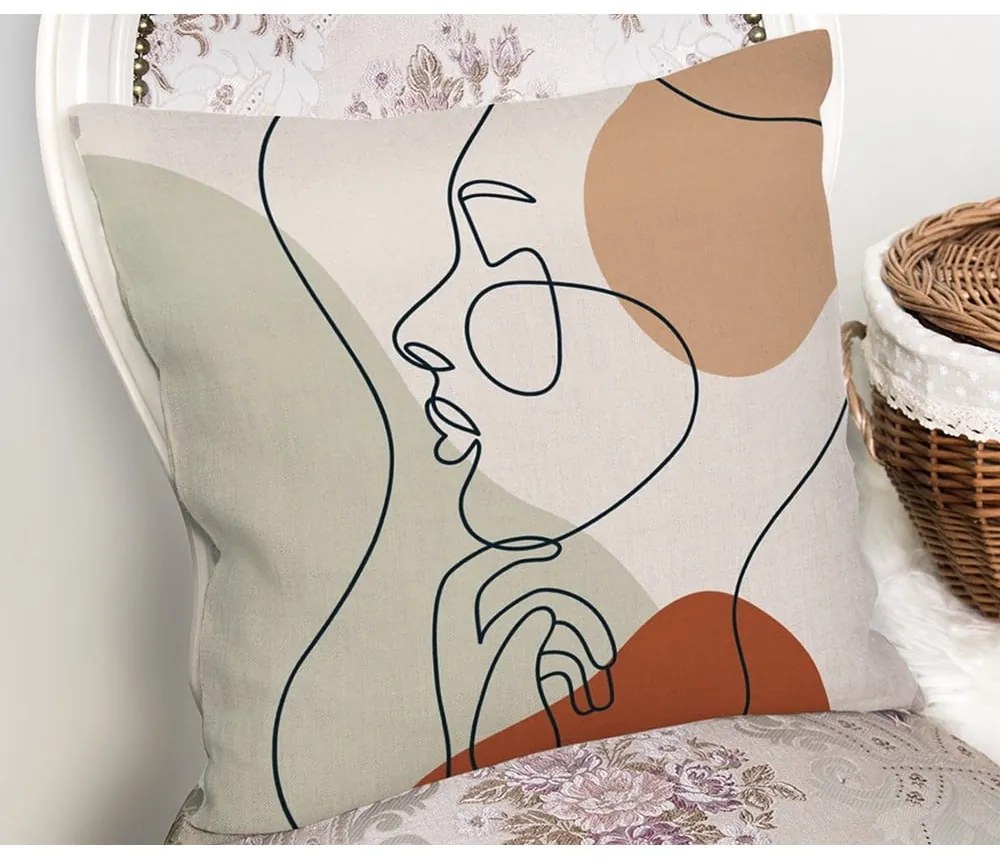 Face párnahuzat, 45 x 45 cm - Minimalist Cushion Covers