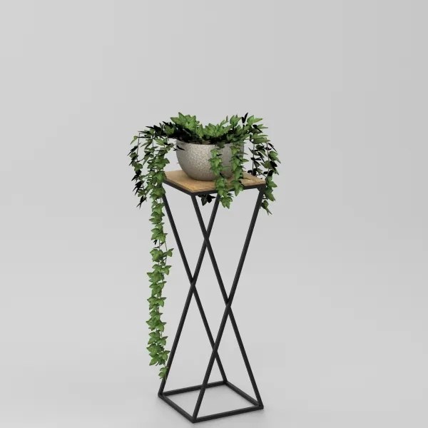 Virágállvány 70x24 cm fekete