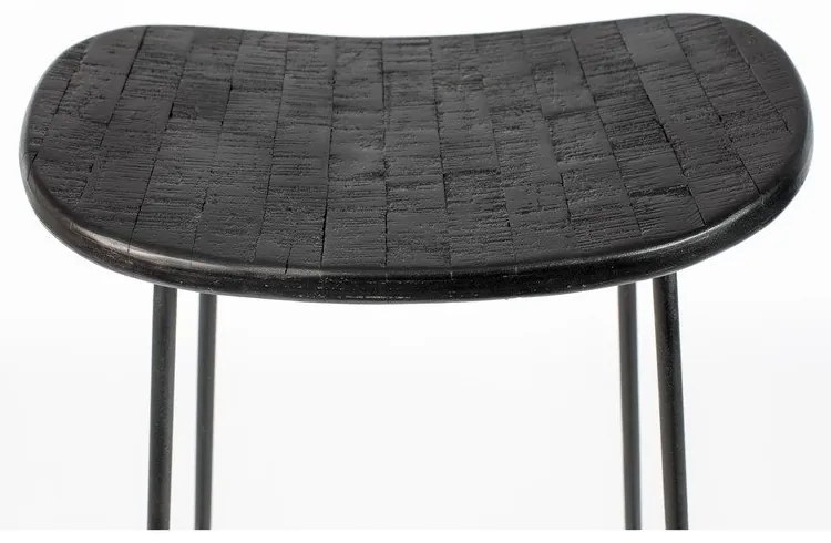 Fekete bárszék szett 2 db-os (ülésmagasság 62 cm) Tangle – White Label