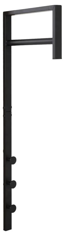 Trento ruhatartó állvány, fém, fekete