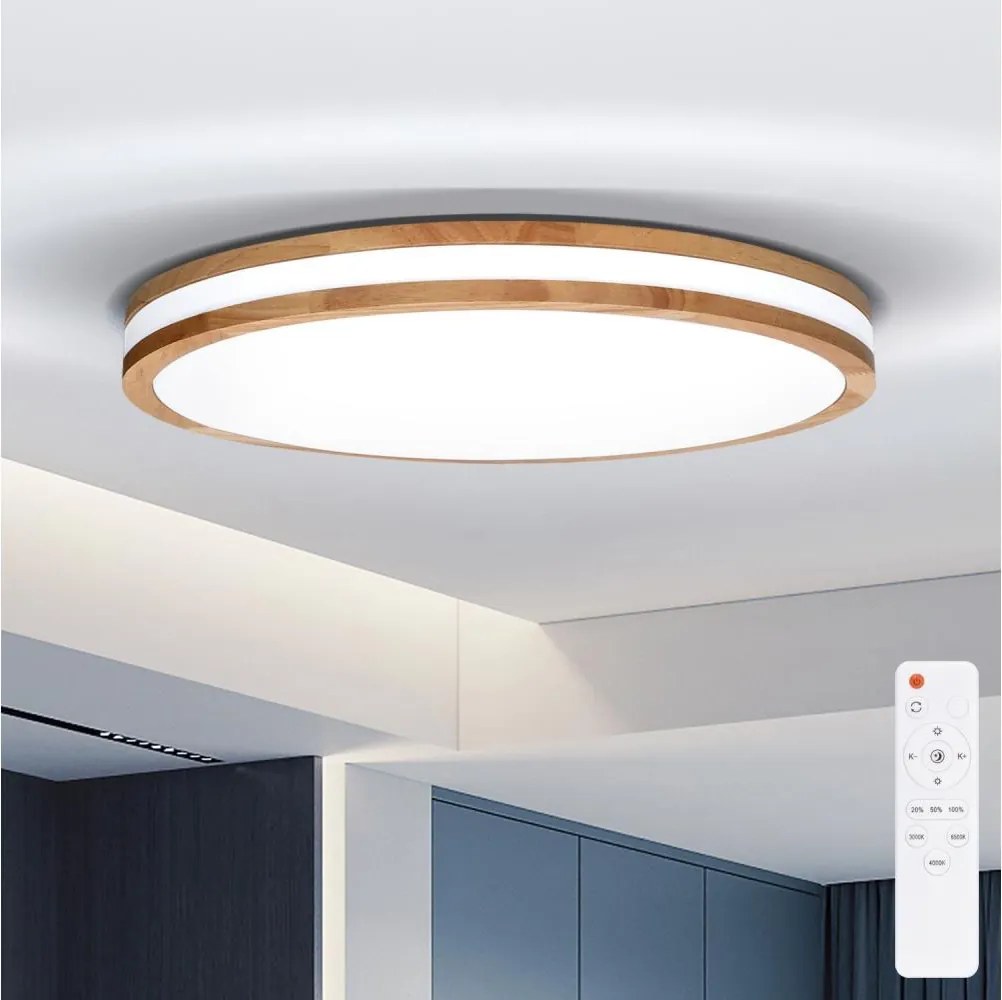 Brilagi-LED Dimmelhető lámpatest MOLINA LED/72W/230V 3000-6500K tölgy, átmérő 78 cm + távirányító