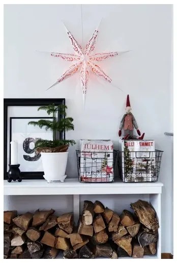 Markslöjd 703553 - Karácsonyi dekoráció ELIN 1xE14/25W/230V fehér/piros 75 cm