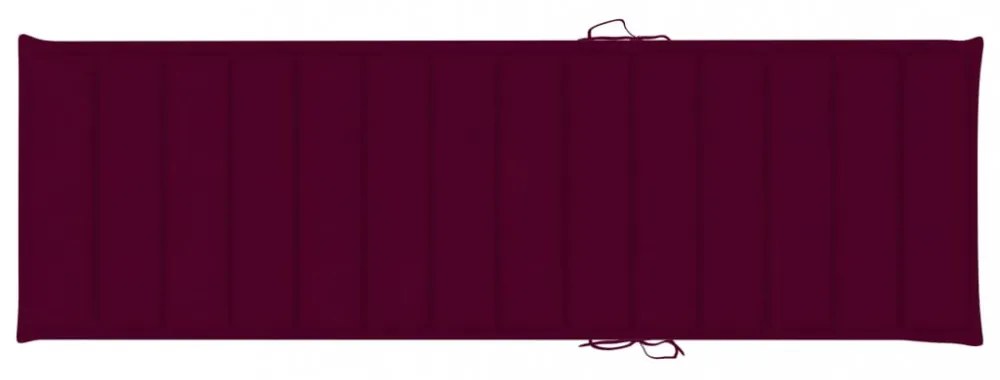 bordó oxford szövet napozóágy párna 200 x 70 x 3 cm