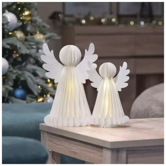 LED karácsonyi dísz 20×LED/6×AA, angyalok