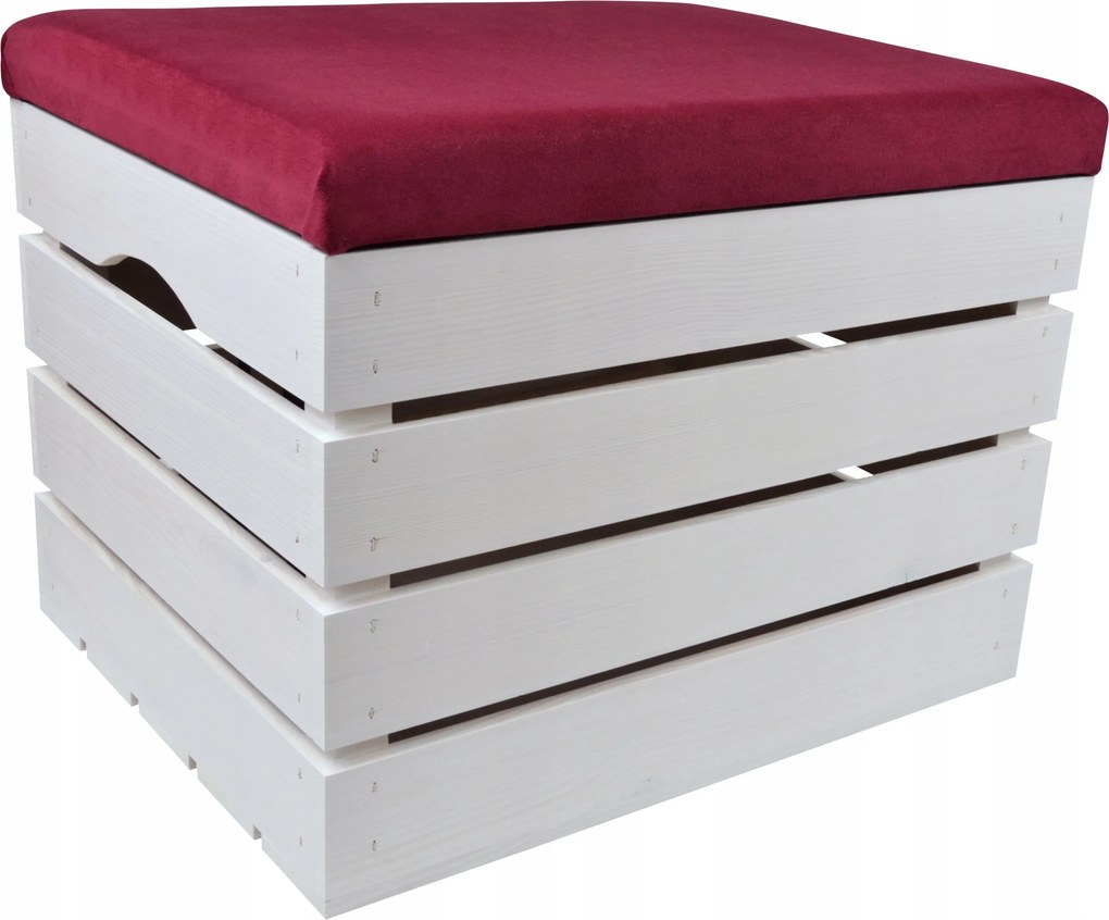 Puff Fa Láda Fenyő Kárpitozott Láda