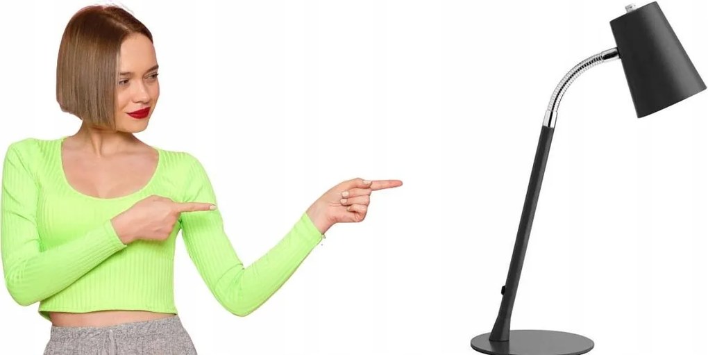 Asztali lámpa Unilux Flexio 2.0 fekete