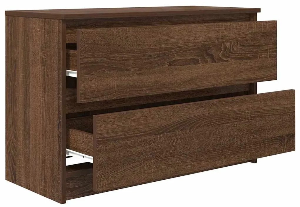 barna tölgyszínű szerelt fa TV-szekrény 80x35x54 cm