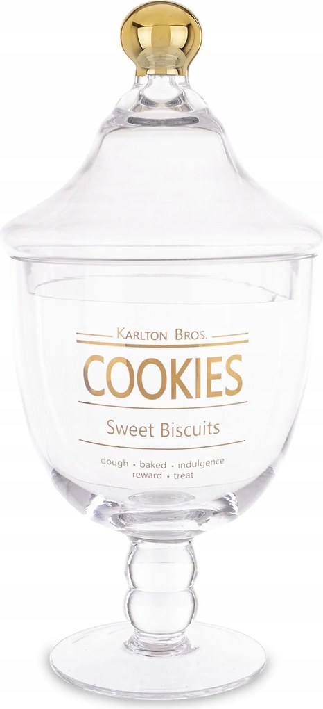 Üveg dekoratív tartály bonbon édesség mézeskalács