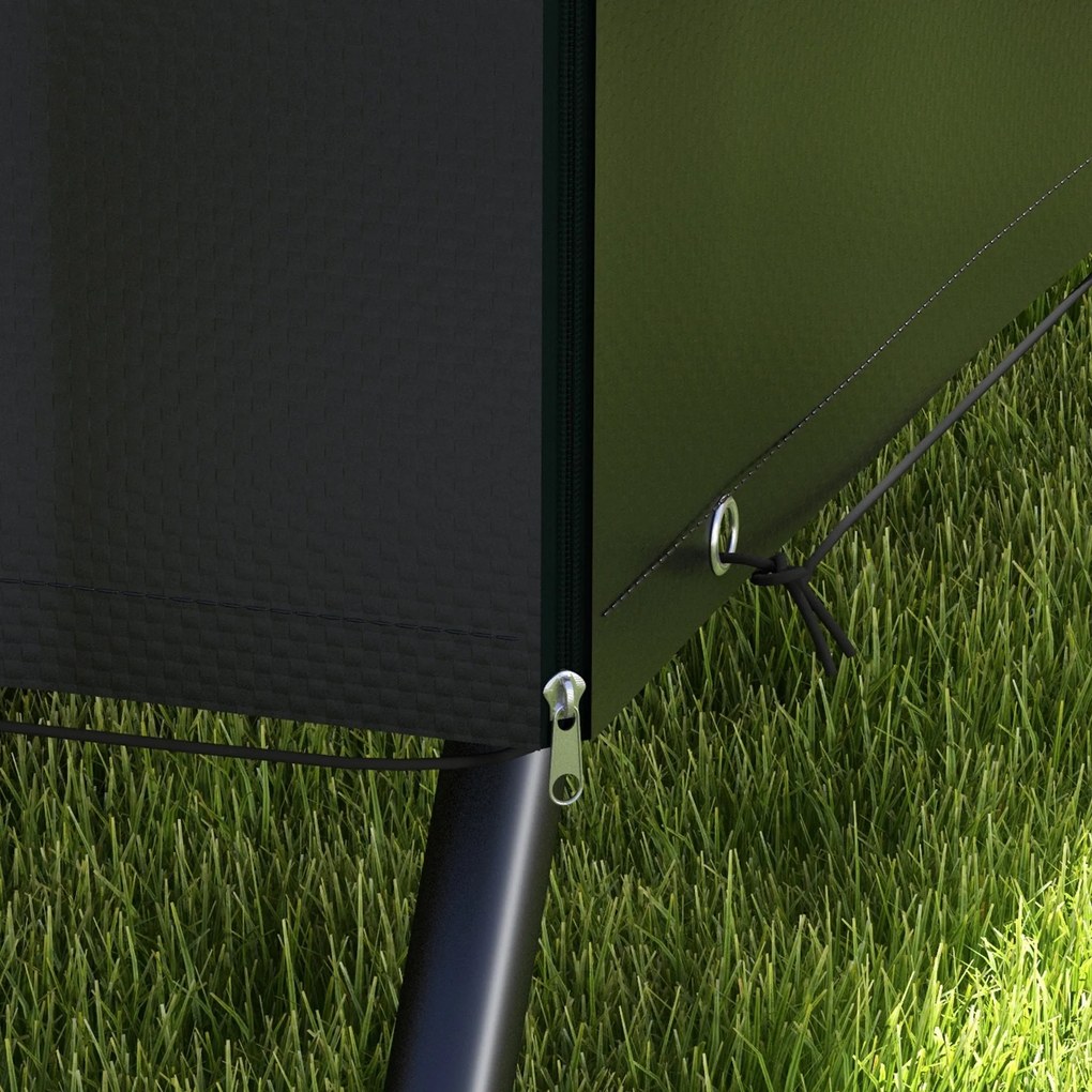 Outsunny Kertihinta Védő Fedele Esőálló Ponyva 2.15L x 1.55W x 1.5H m PE Fekete | Aosom