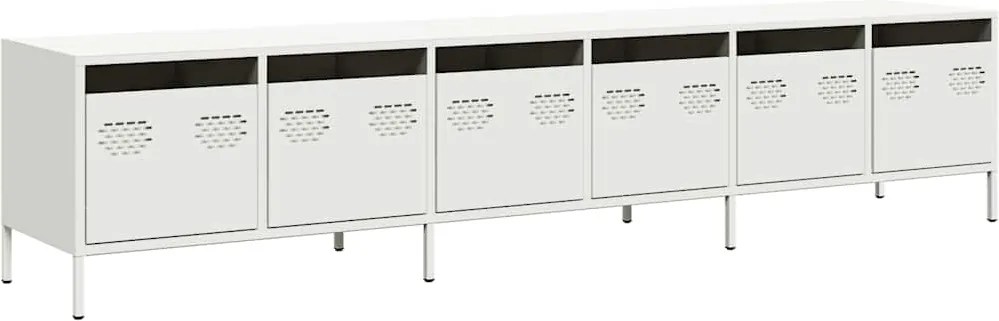 vidaXL fehér hidegen hengerelt acél TV-szekrény 202 x 39 x 43,5 cm