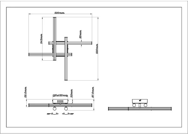 Globo 67346-24 - LED Mennyezeti lámpa KIRINA LED/24W/230V 4000K matt króm