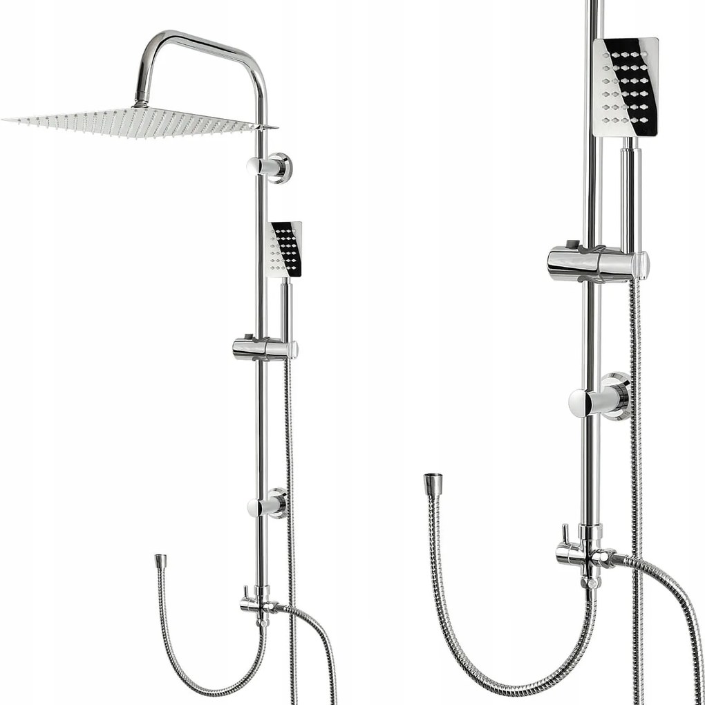 Zuhanyoszlop Zuhany Csaptelep Nélkül Esőztetővel 30CM