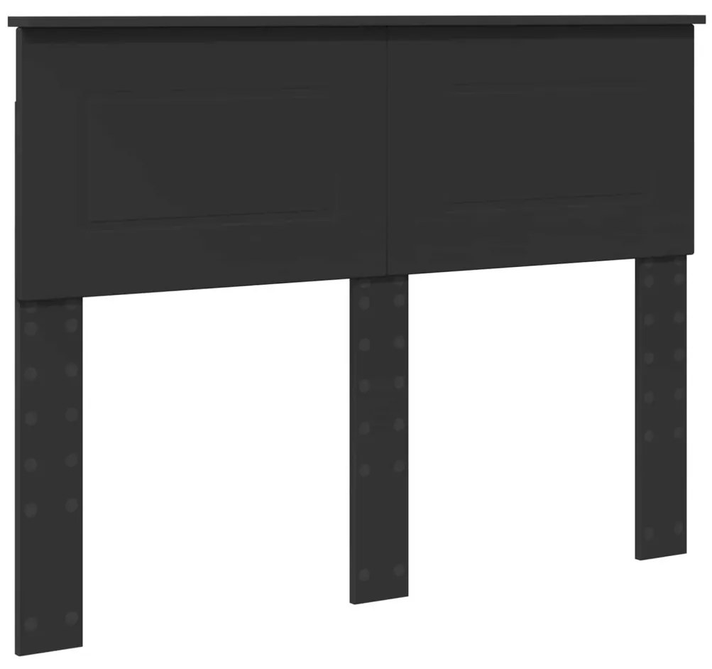 vidaXL Tárolós Ágy fejtámlával fiókkal Fekete 135 x 190 cm Faanyag