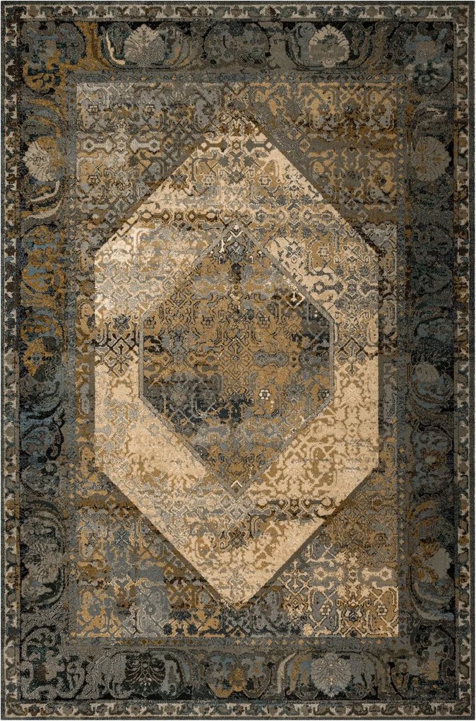 Gyapjú Szőnyeg Dywilan Omega Seneh Konyak Klasszikus Dísz 200x300 cm