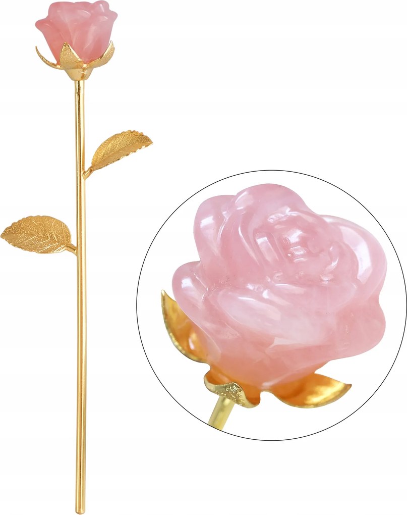 Örök Rózsa Díszkő Természetes Ajándék Kvarc Rózsa Dekoráció