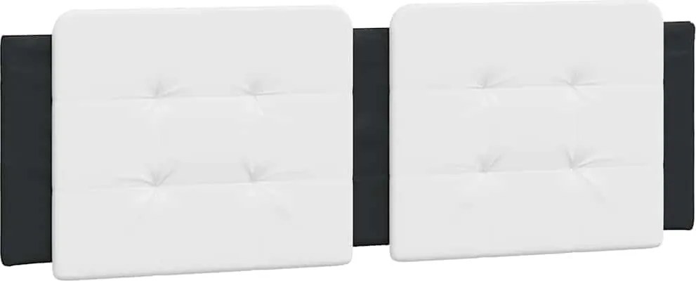 vidaXL fehér és fekete műbőr fejtámla párna Zadar 160 cm