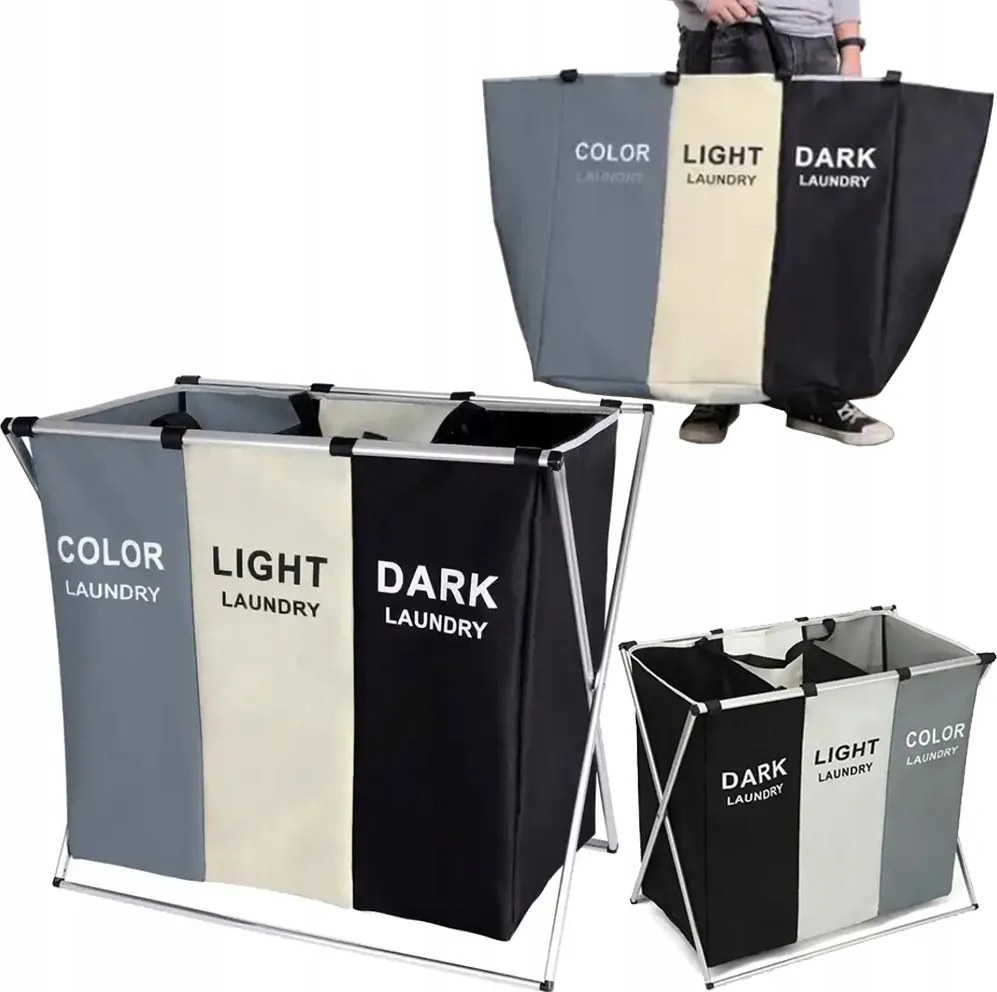 Profi_Art szabadonálló szennyestartó kosár 25l fekete