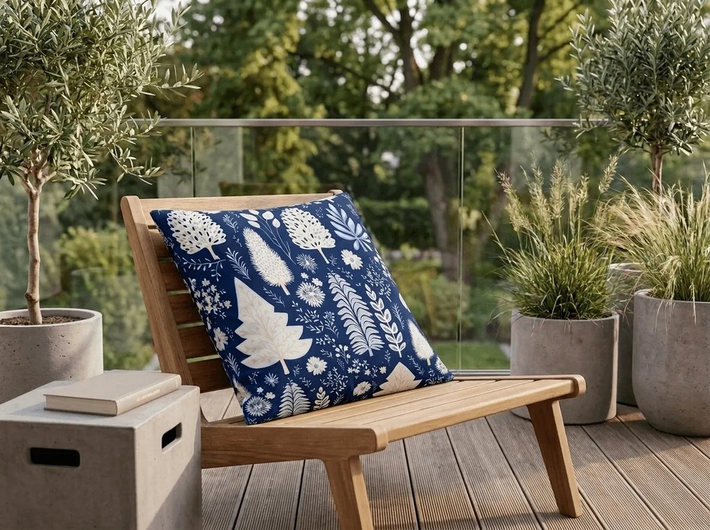 Mikroszálas párnahuzat INDIGO BLOOM 45x45 cm, kék