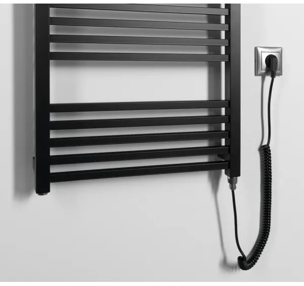 Sapho - METRO-E elektromos törölközőszárító 500W/230V 50x134 cm matt fekete