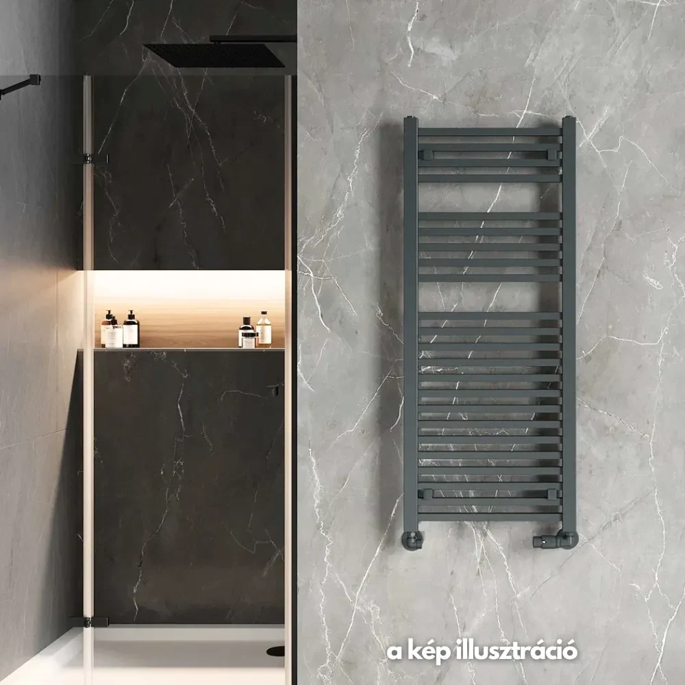 Welland Radiators Welland Lux grafitszürke elektromos törölközőszárító design radiátor ...