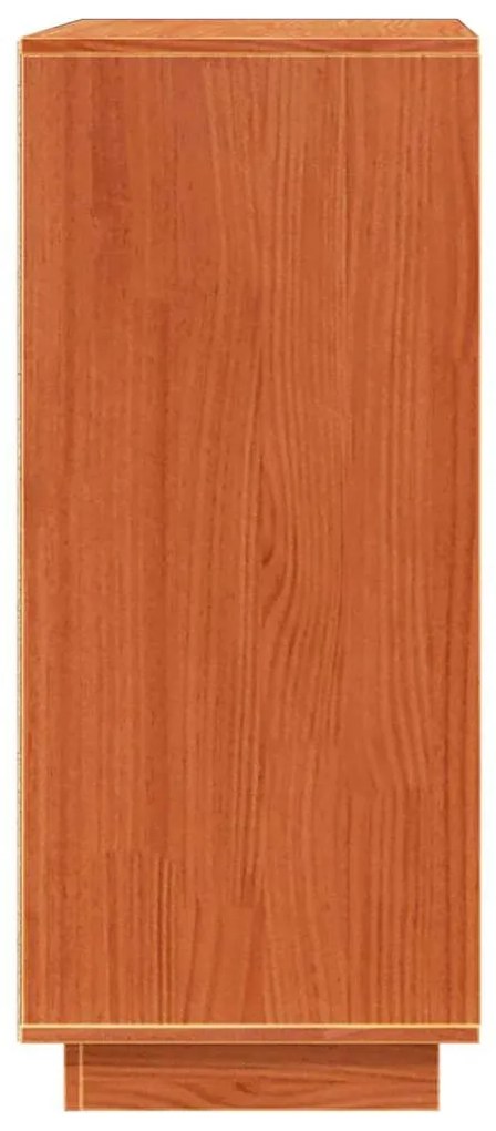 Széf Falra szerelhető Viaszbarna 70 x 34 x 80 cm Tömör fenyőfa