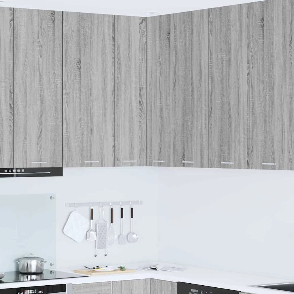 Függő szekrény Riga Szürke Sonoma és fehér 57 x 57 x 100 cm