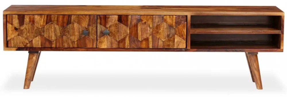 tömör akácfából TV-szekrény 140 x 30 x 40 cm