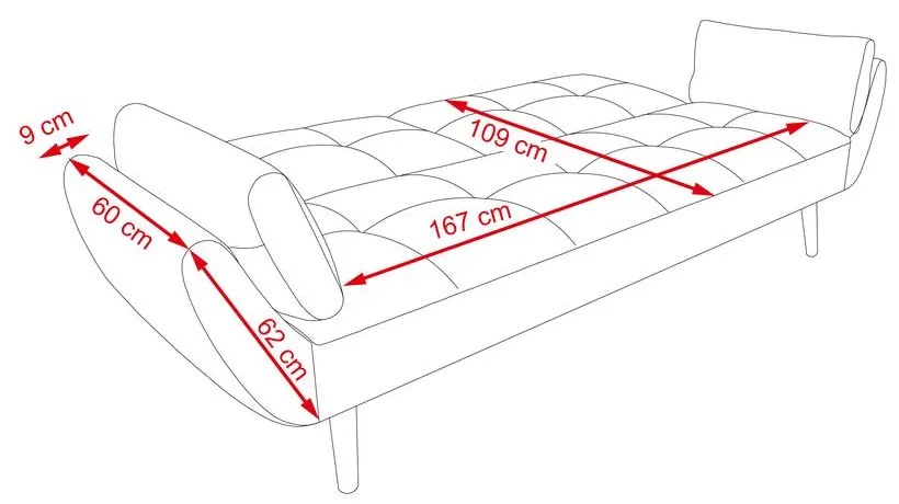 THALIA Kanapéágy - Szürke