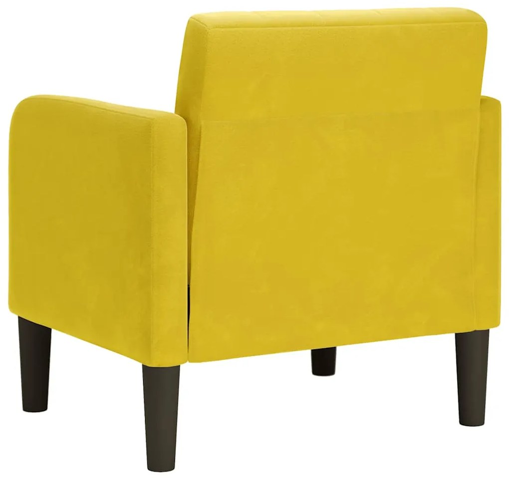 sárga bársony kanapészék karfás szék 54 cm