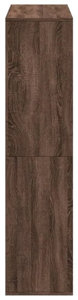 barna tölgy színű szerelt fa könyvespolc 100 x 33 x 135 cm