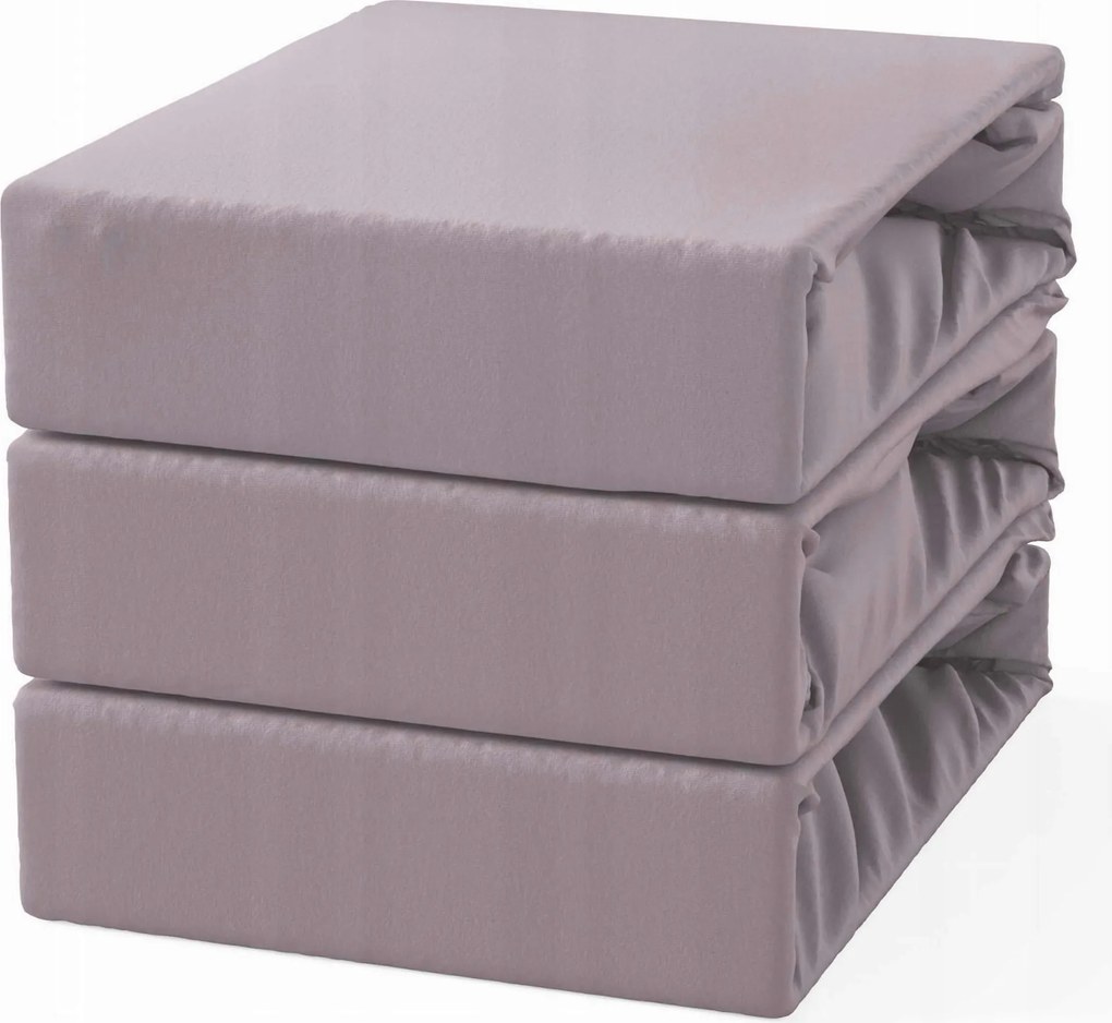 Pamut lepedő gumis 90x200 Hanga/Púderrózsaszín