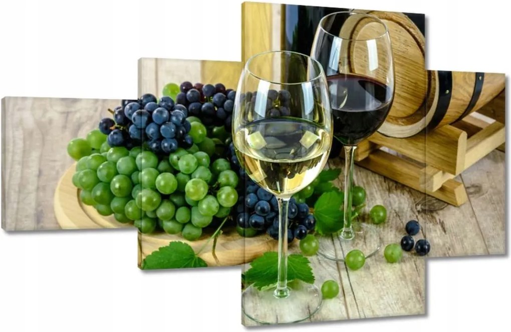Vászonkép 130x80 Fehér szőlőbor