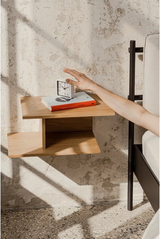 Natúr színű függő éjjeliszekrény tölgyfa dekorral Tann – noo.ma