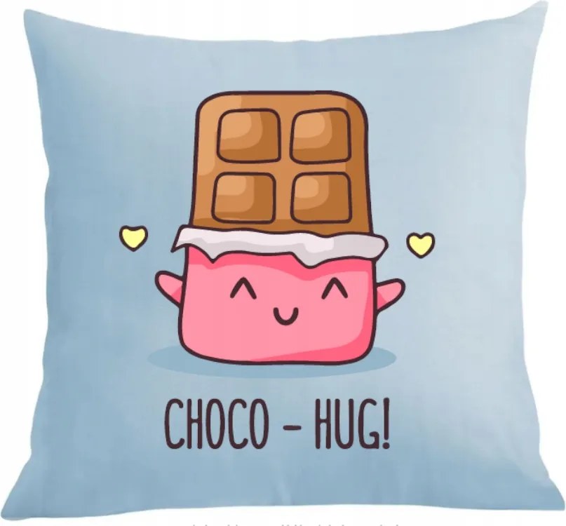 Párna párnahuzat nyomott mintás Csokoládé ölelés