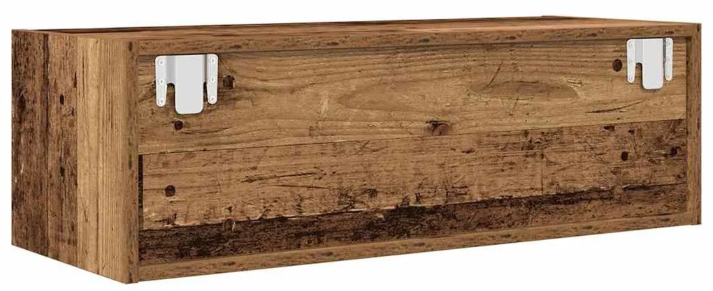 2 db antik fa szerelt fa fali TV-szekrény 80x31x25,5 cm