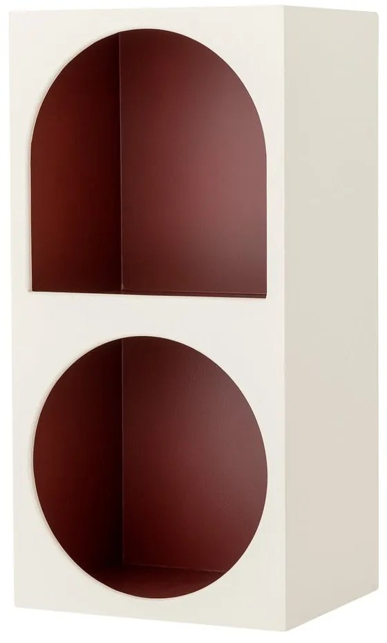 Piros-fehér fali könyvespolc 30x60 cm Graphia – Bloomingville